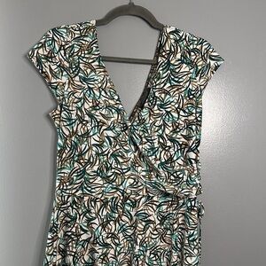 Alyn Paige Dress size Large wrap tie waist dress cap sleeve spring summer